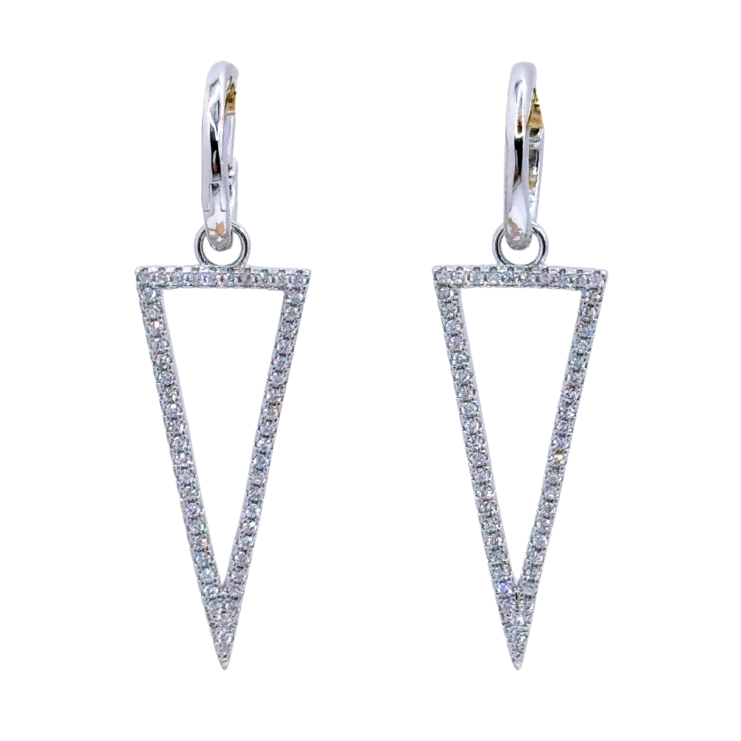 Argolla Triángulo Pavé - Silver
