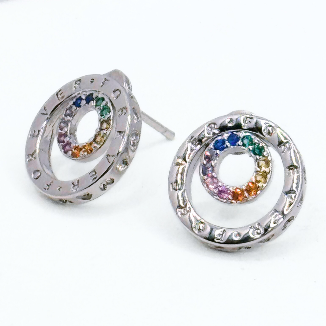 Conjunto Aros y Collar Forever Multicolor - Silver