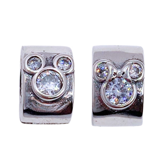 Charm Tope Mickey & Minnie - Silver