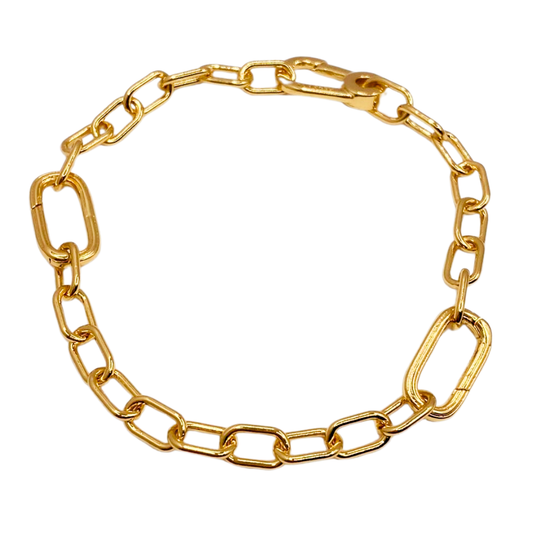 Pulsera Eslabones Charms - Gold