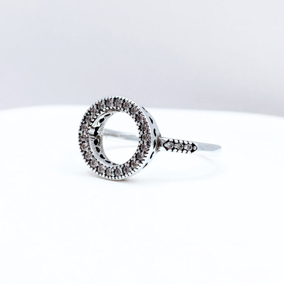 Anillo Halo Heart - Silver