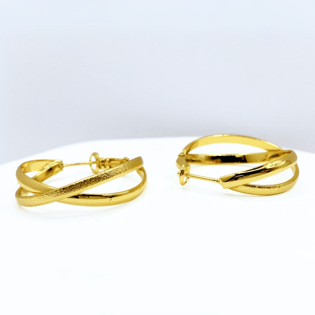 Aros Argollas Cruzadas - Gold - Nordvik London