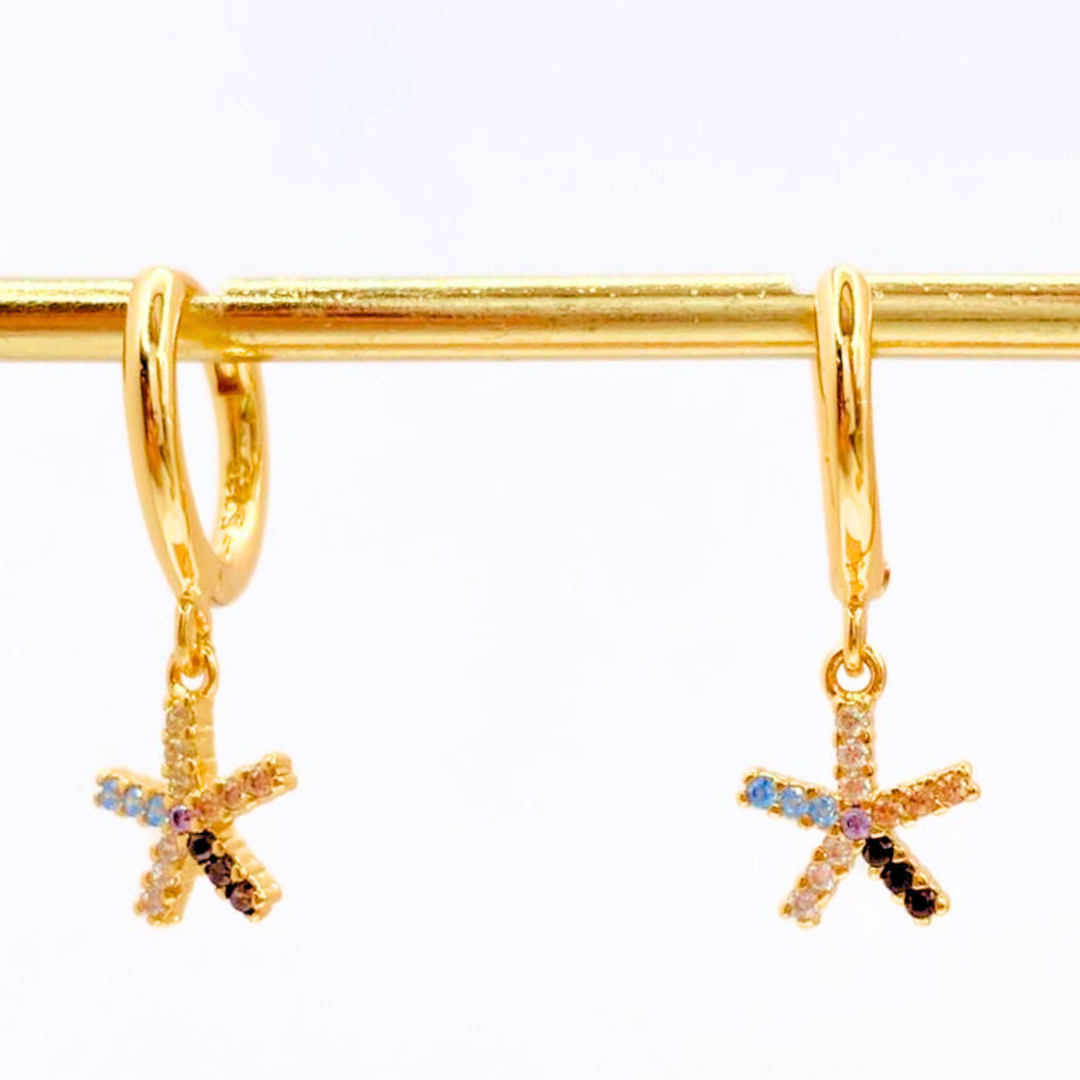 Argollas Estrellas - Gold