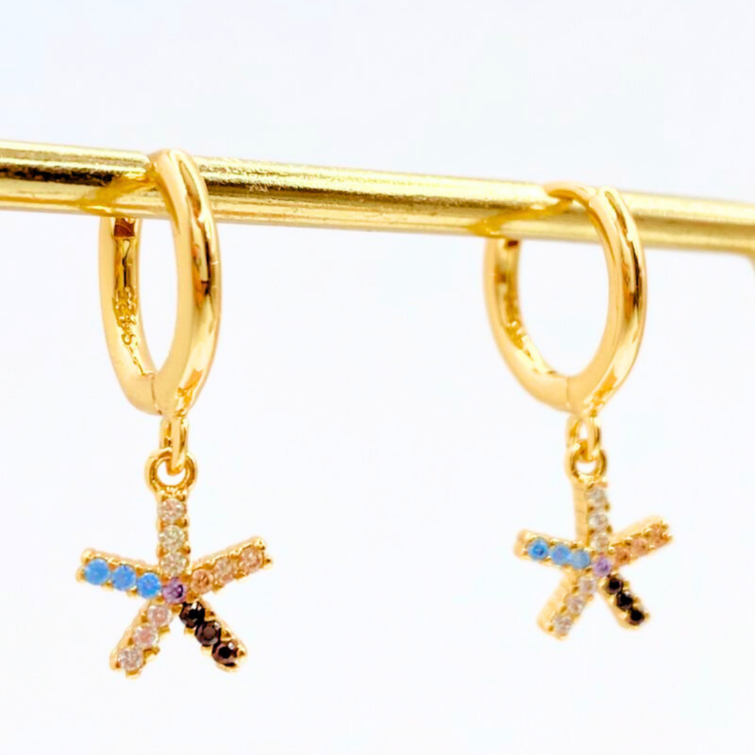 Argollas Estrellas - Gold