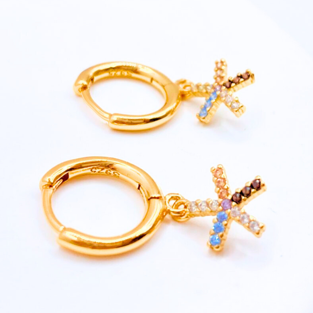 Argollas Estrellas - Gold