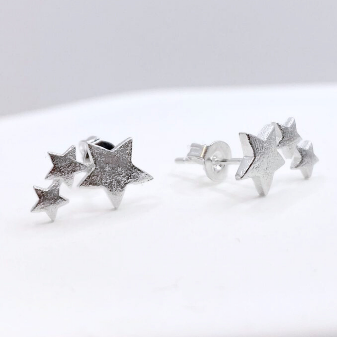 Aros Trío de Estrellas - Silver