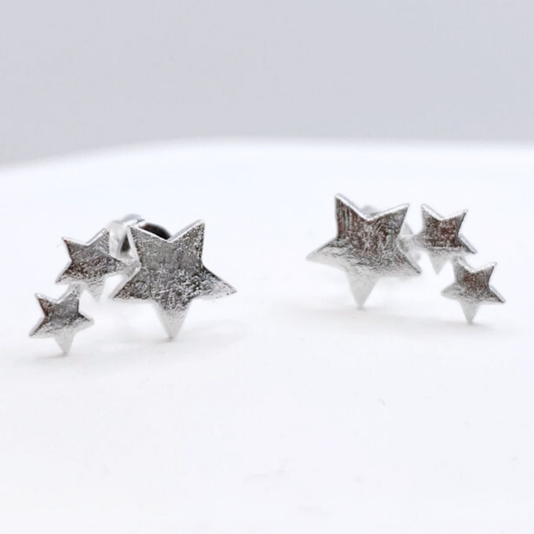 Aros Trío de Estrellas - Silver