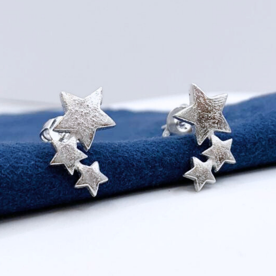 Aros Trío de Estrellas - Silver