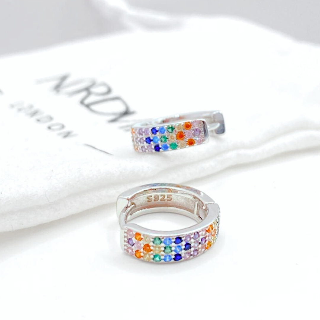 Argollas Rainbow - Silver