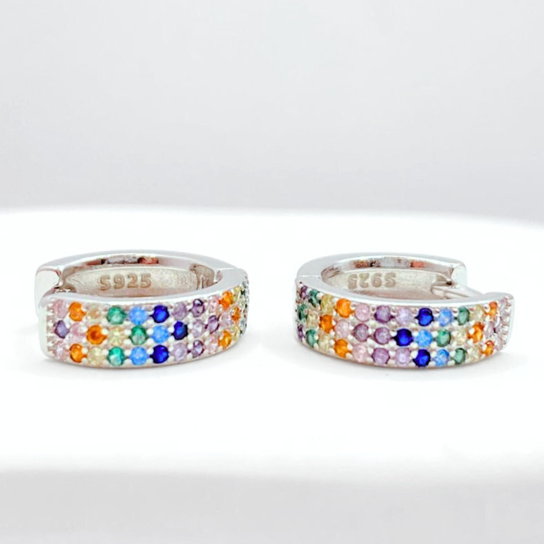 Argollas Rainbow - Silver