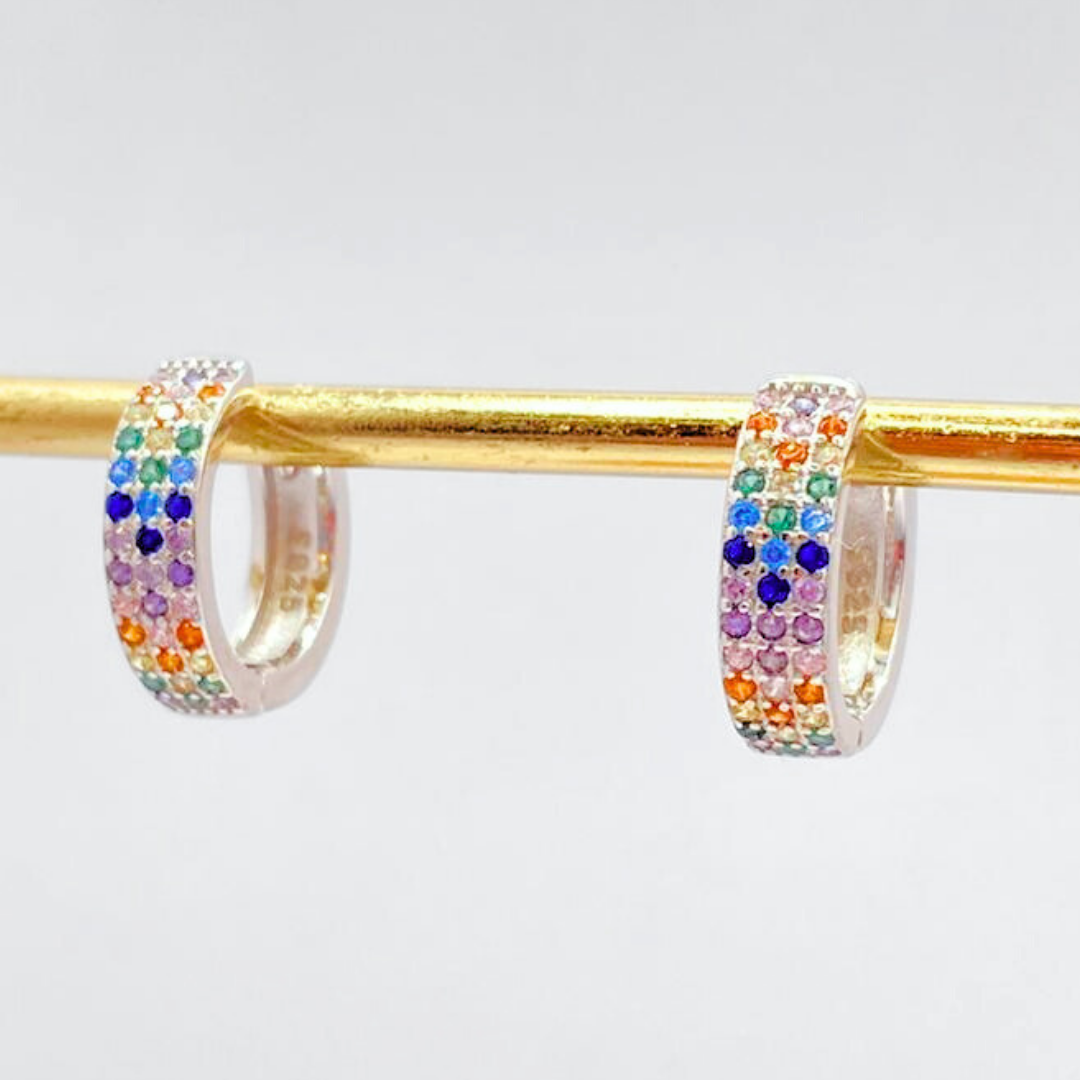 Argollas Rainbow - Silver