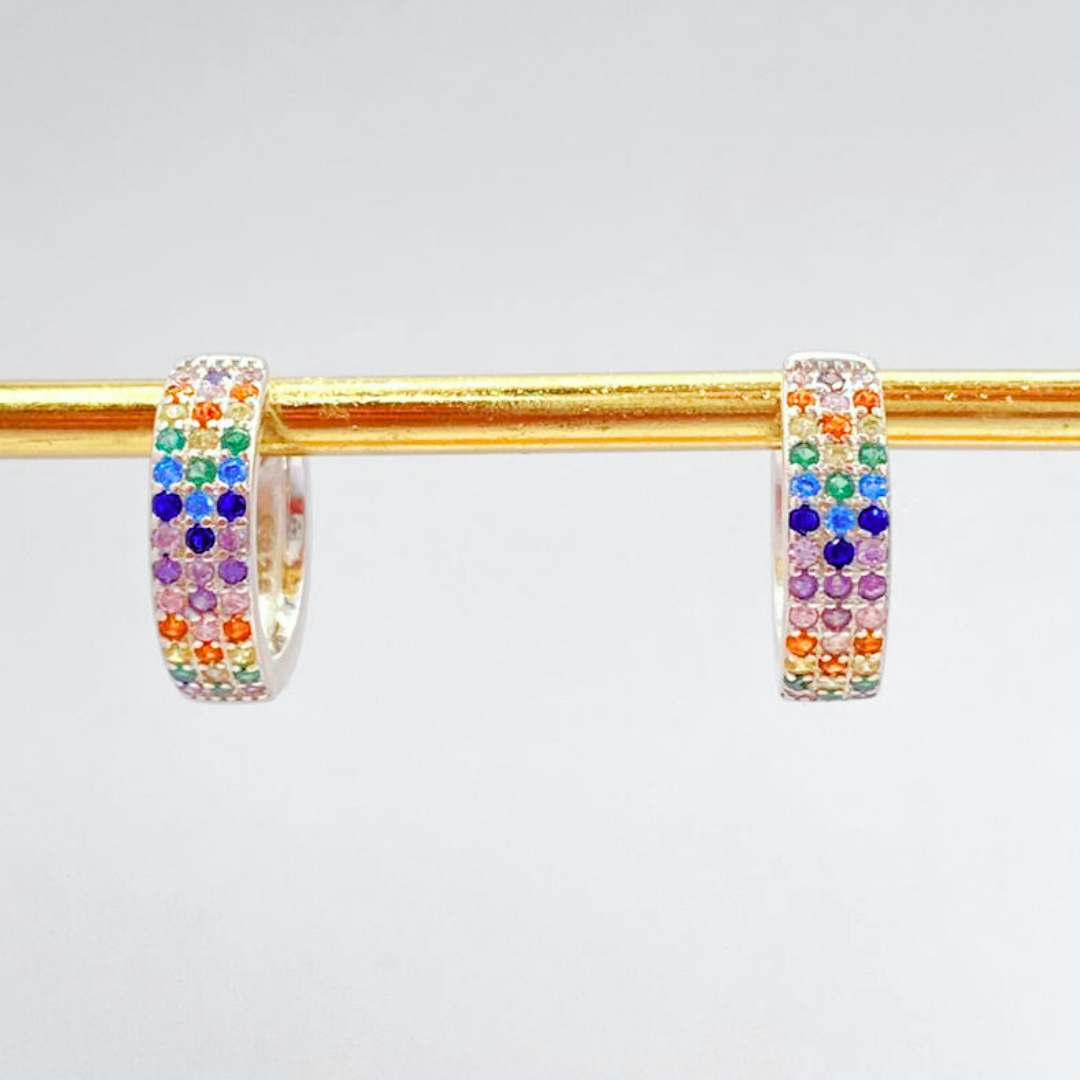 Argollas Rainbow - Silver