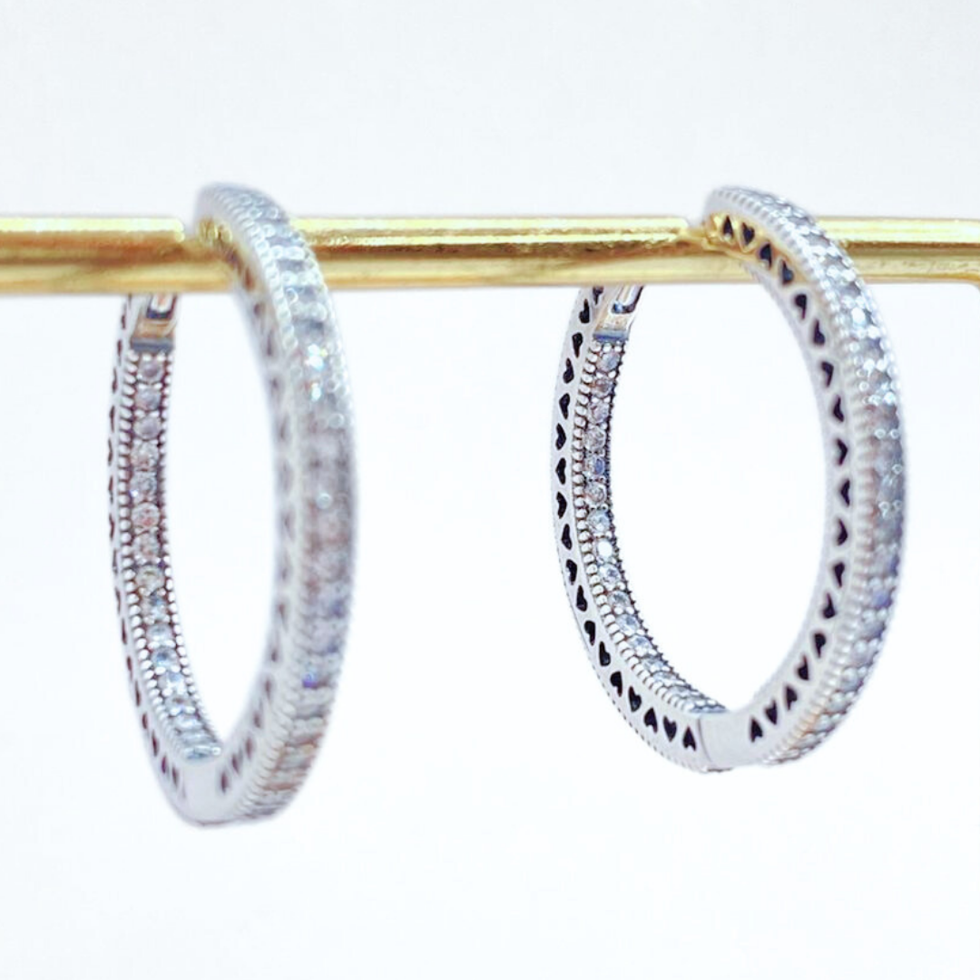 Argollas Heartline - Silver