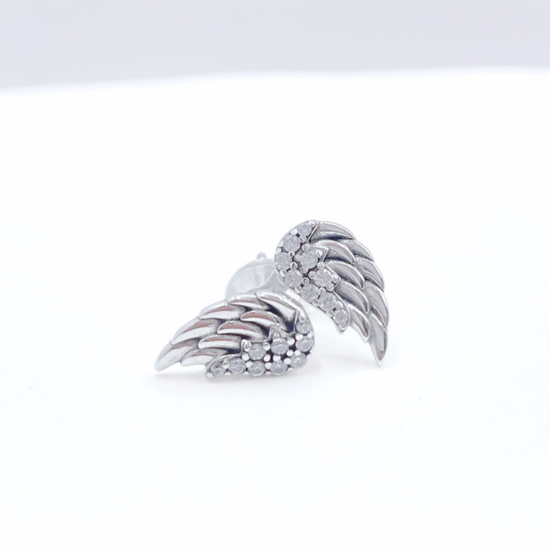 Aros Alas Pavé - Silver