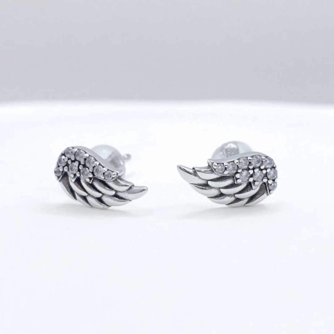 Aros Alas Pavé - Silver