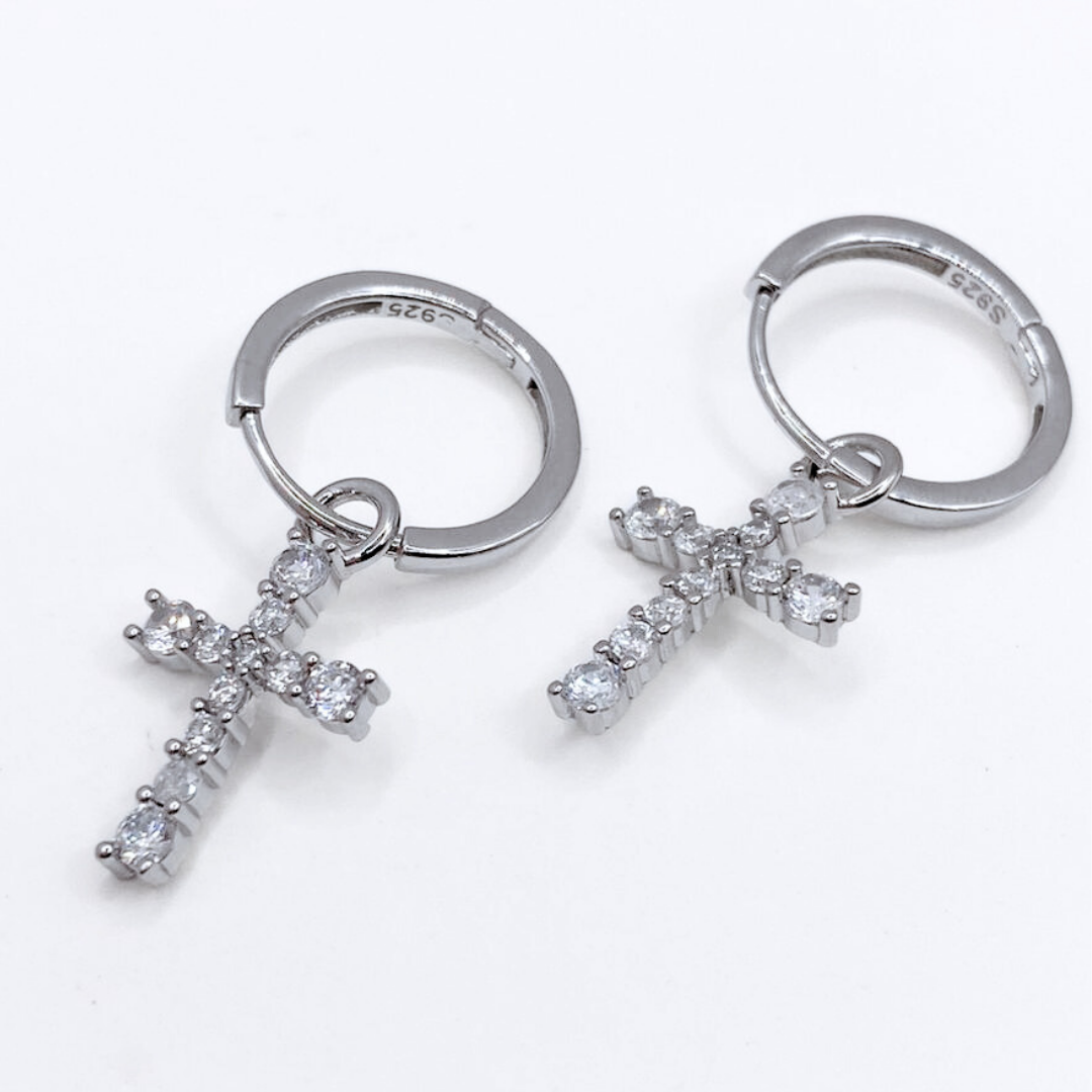 Argollas Cross - Silver