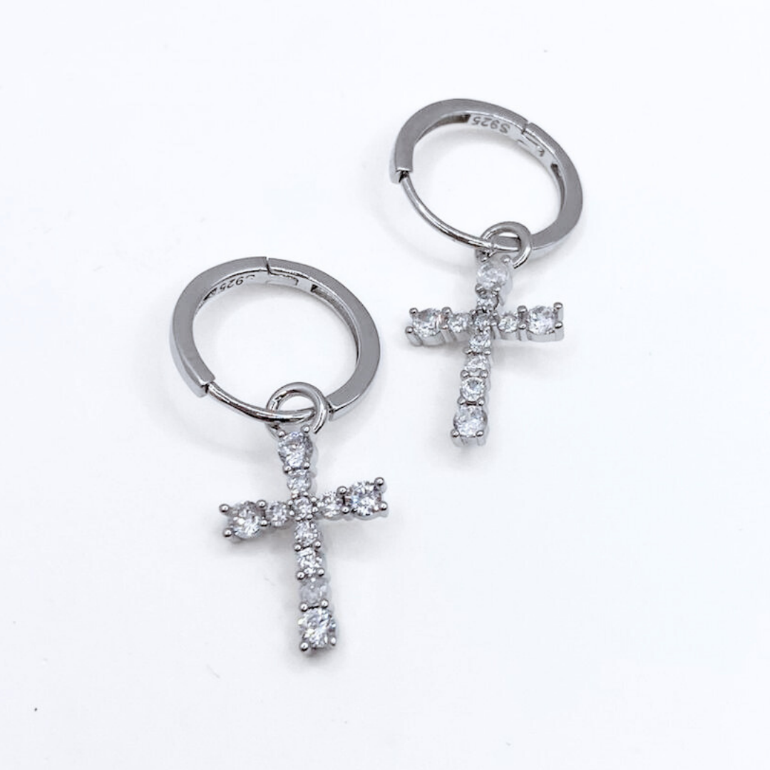 Argollas Cross - Silver