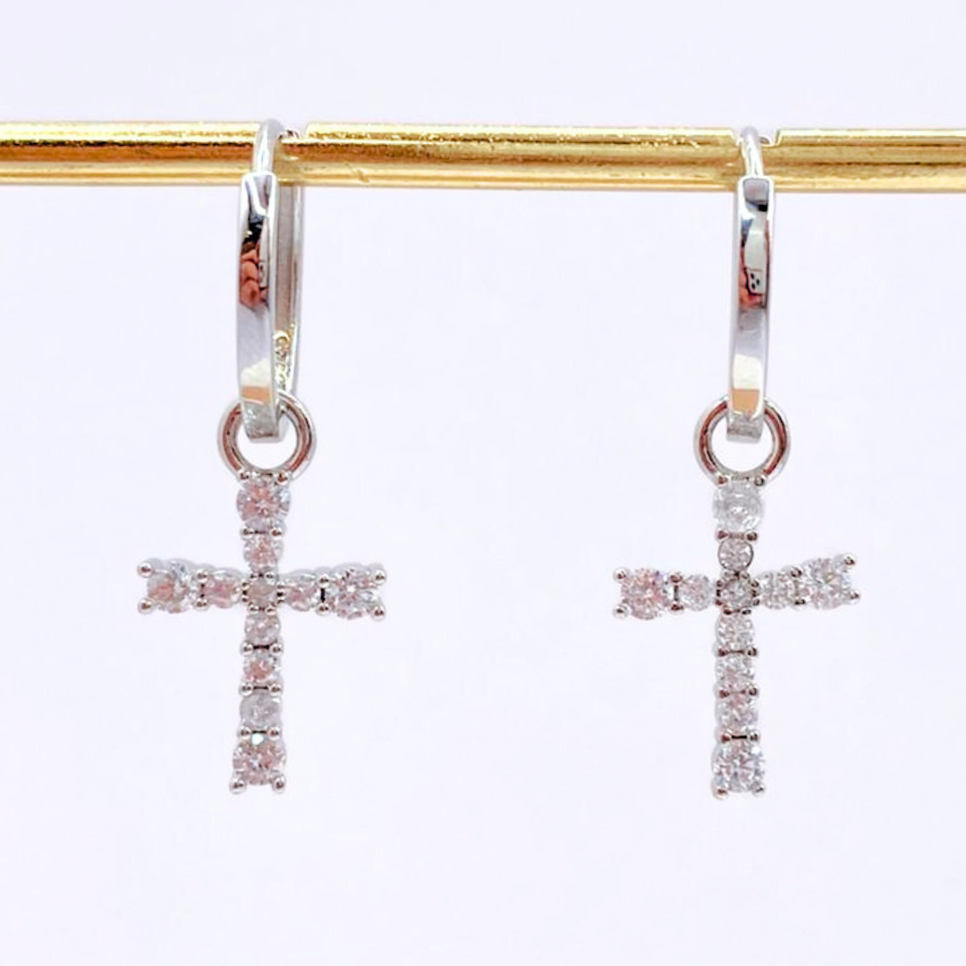 Argollas Cross - Silver