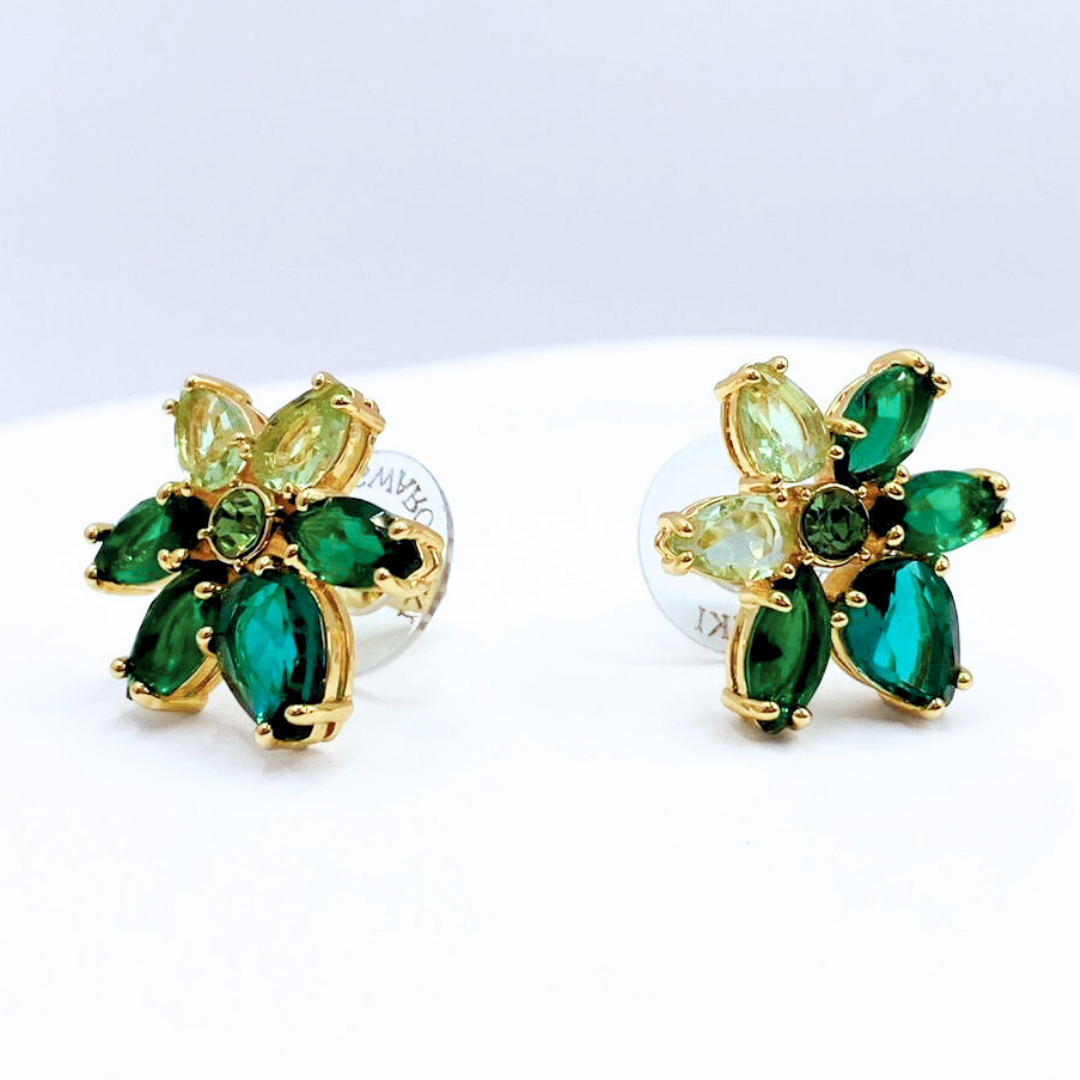 Aros Flor Esmeralda - Gold
