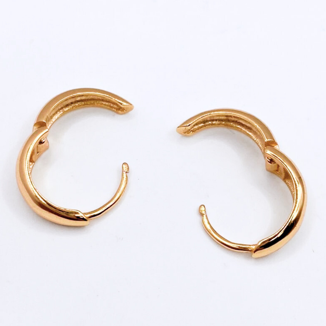 Aros Bombeados Oro 24k - Gold