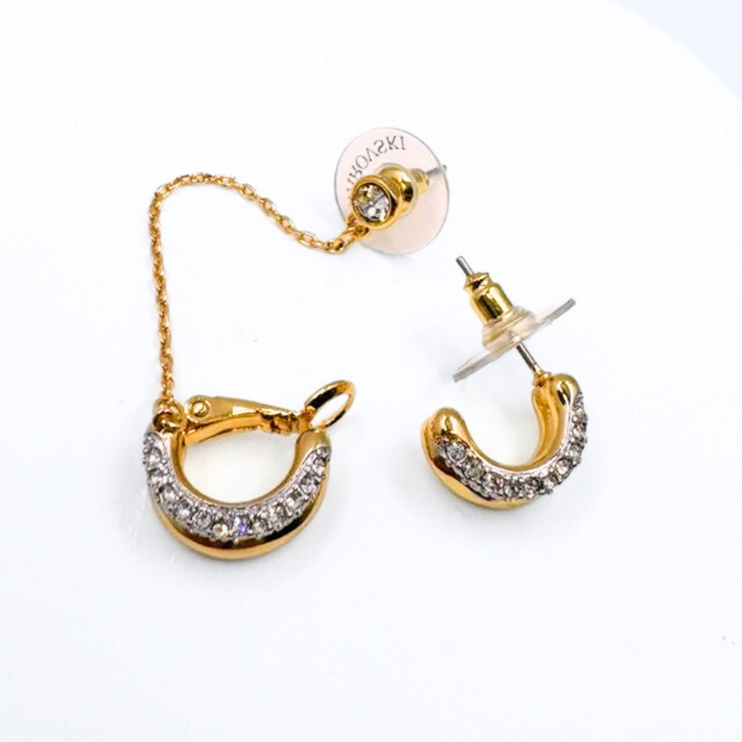 Aros Cuff Pavé Cadena - Gold