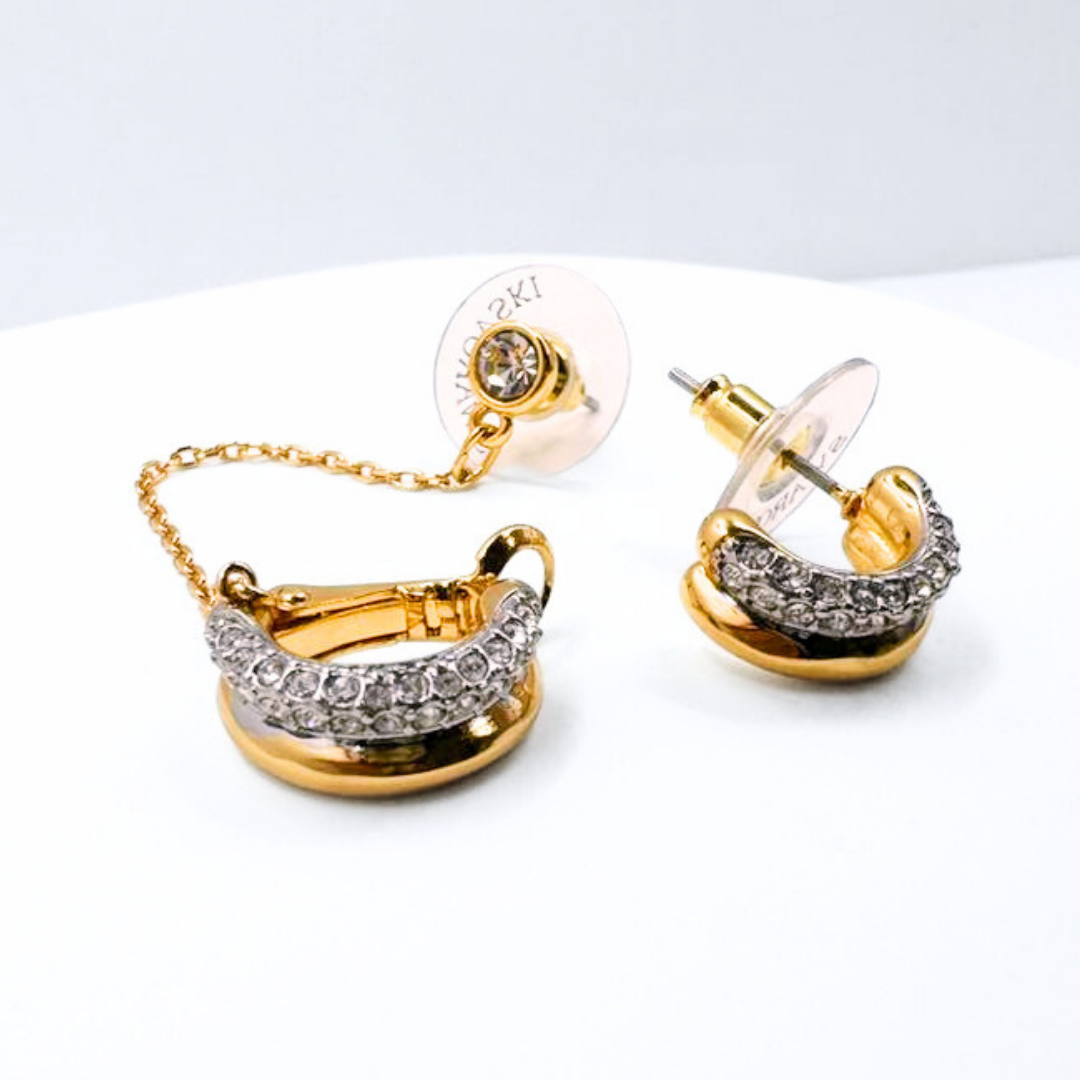 Aros Cuff Pavé Cadena - Gold