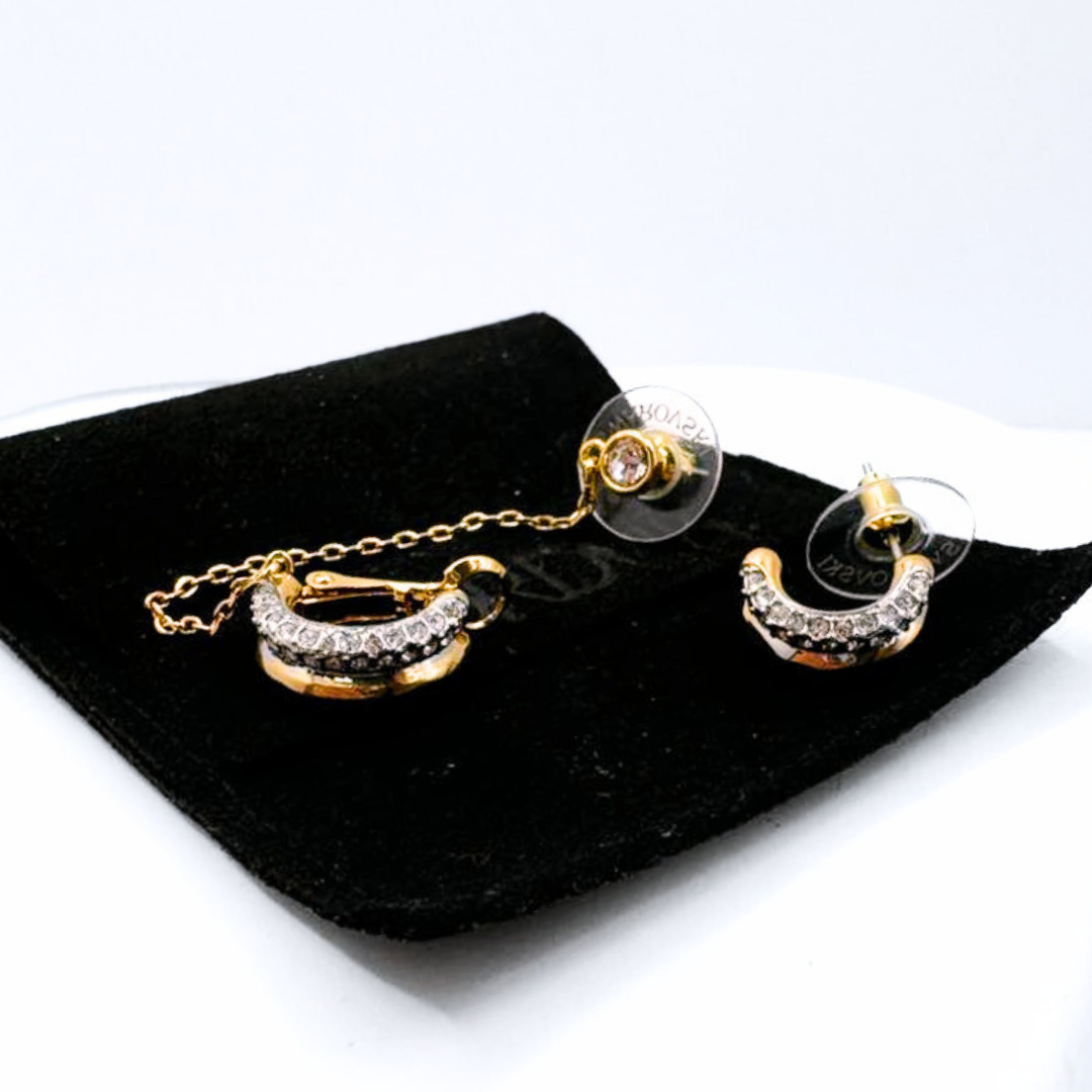 Aros Cuff Pavé Cadena - Gold