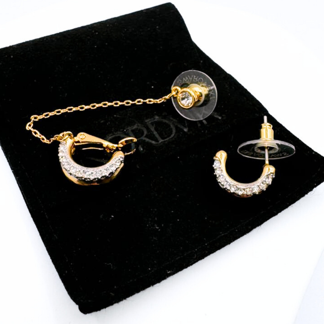 Aros Cuff Pavé Cadena - Gold