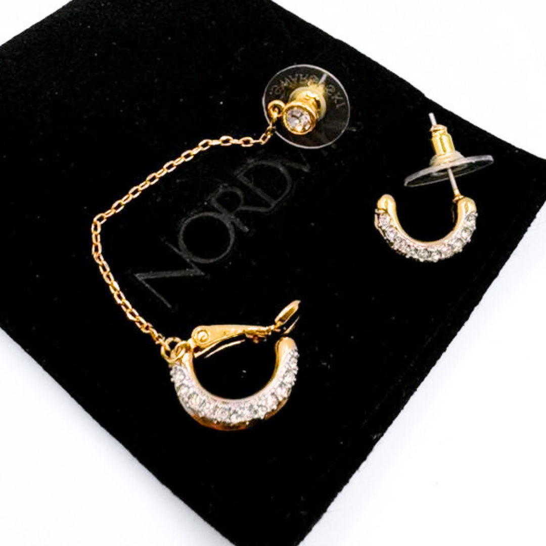 Aros Cuff Pavé Cadena - Gold