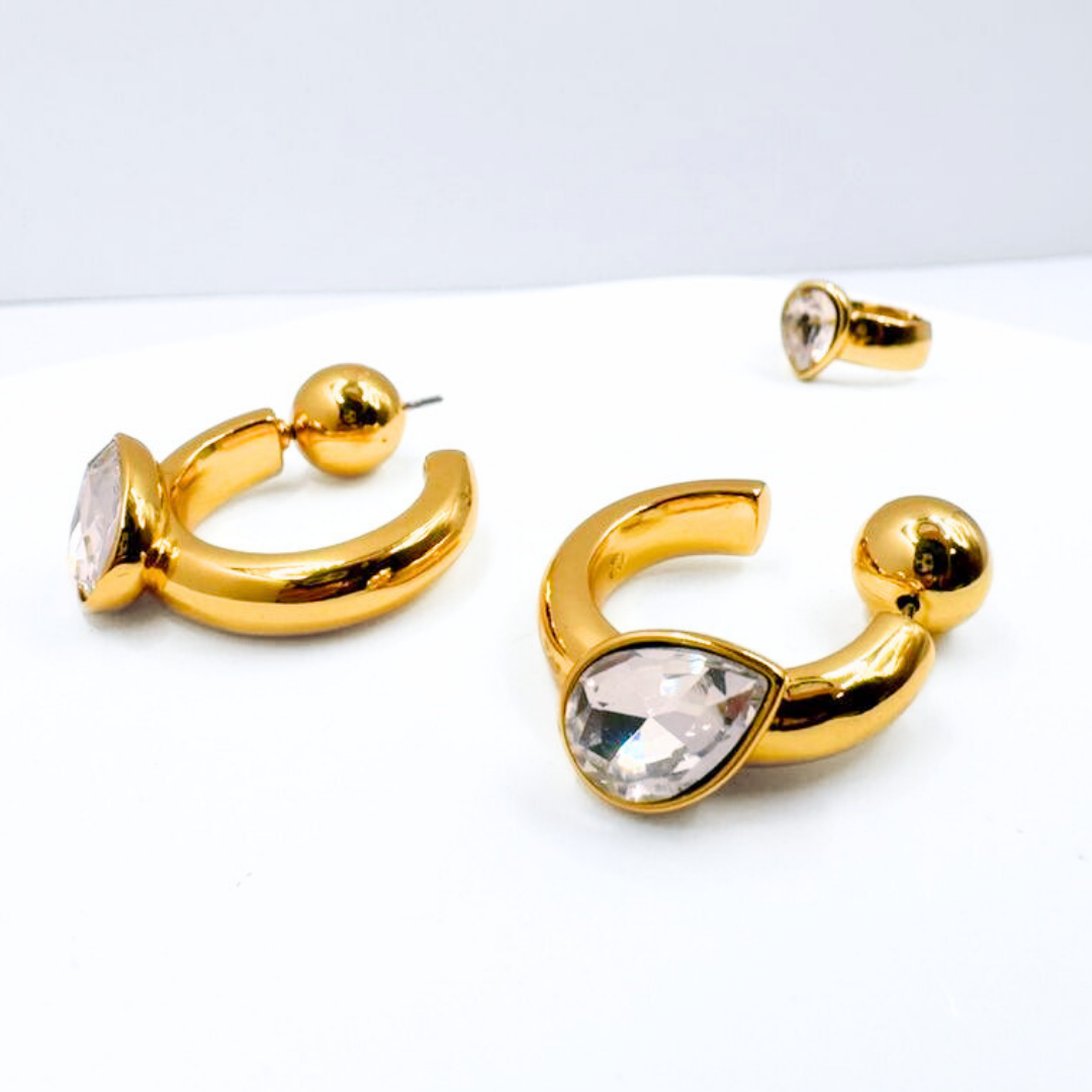 Aros Semi Argolla Cuff - Gold