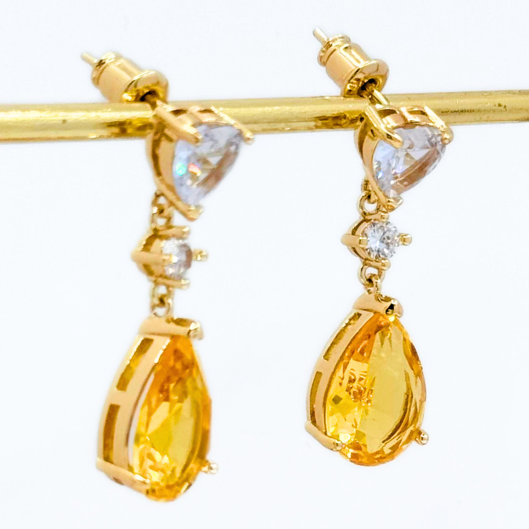 Aros Fiesta Corazón y Gota - Gold