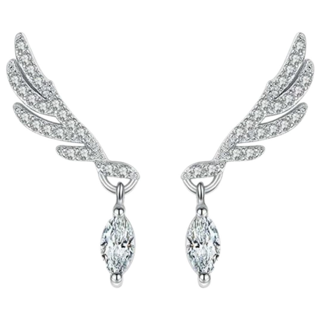 Aros Trepadores Alas De Ángel - Silver