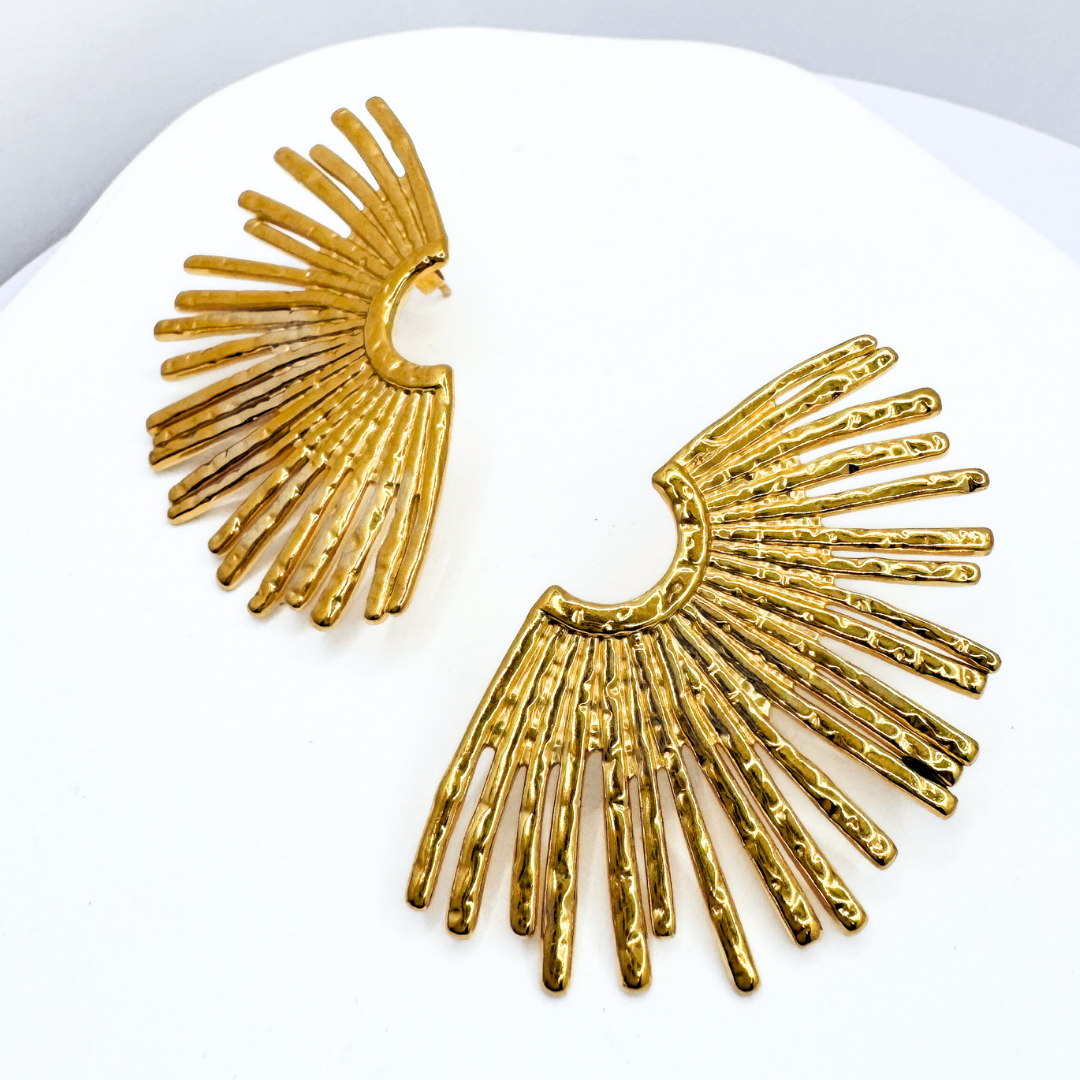 Aros Fiesta Rayos De Sol - Gold