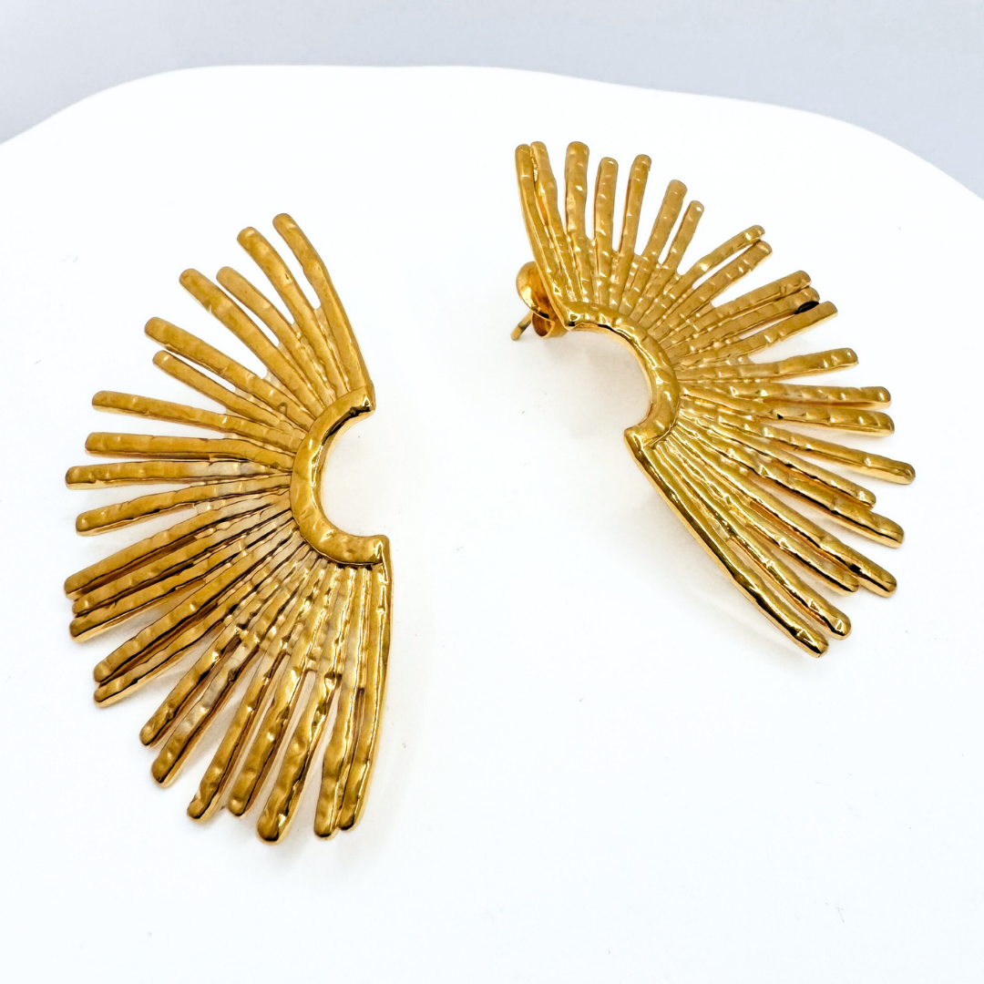 Aros Fiesta Rayos De Sol - Gold