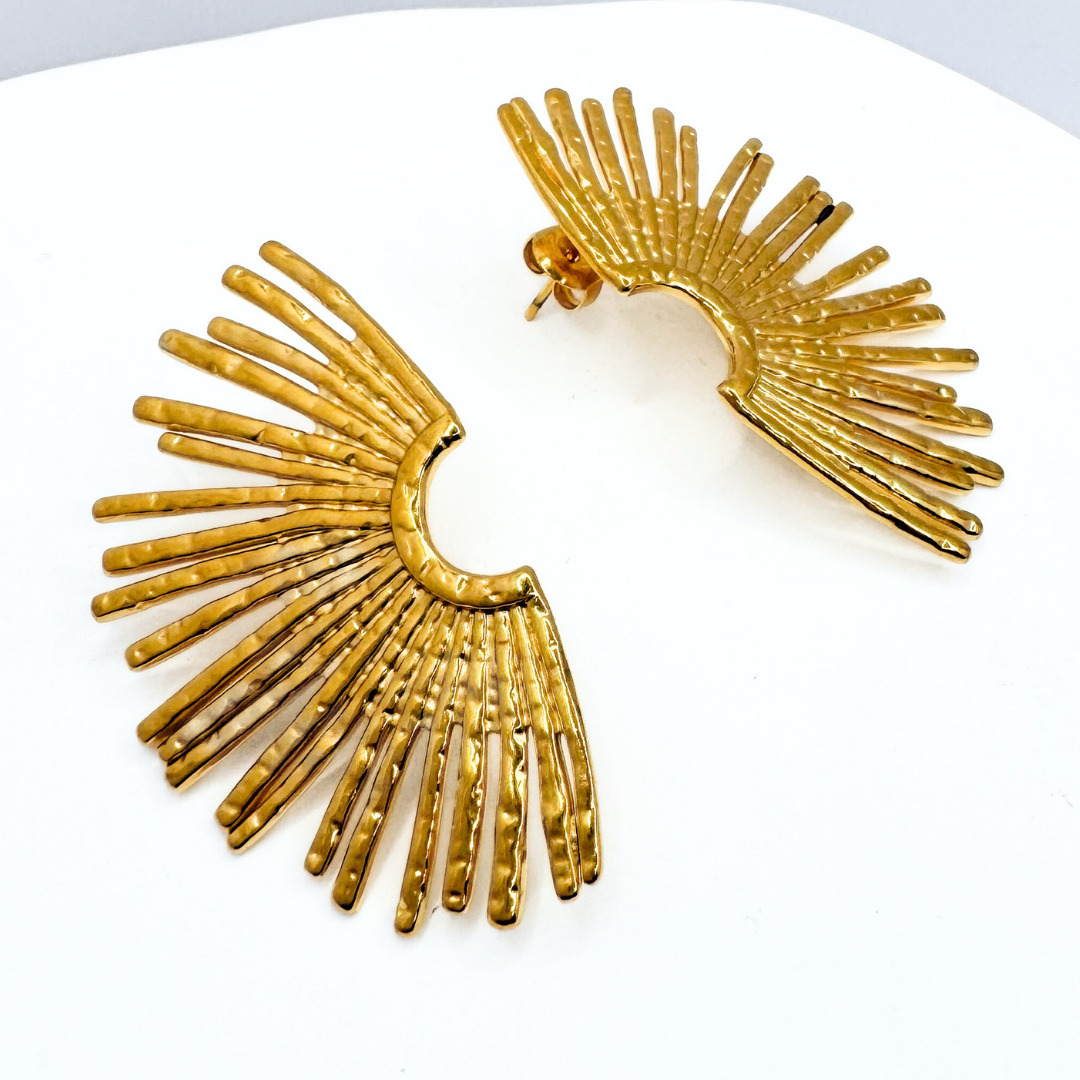 Aros Fiesta Rayos De Sol - Gold