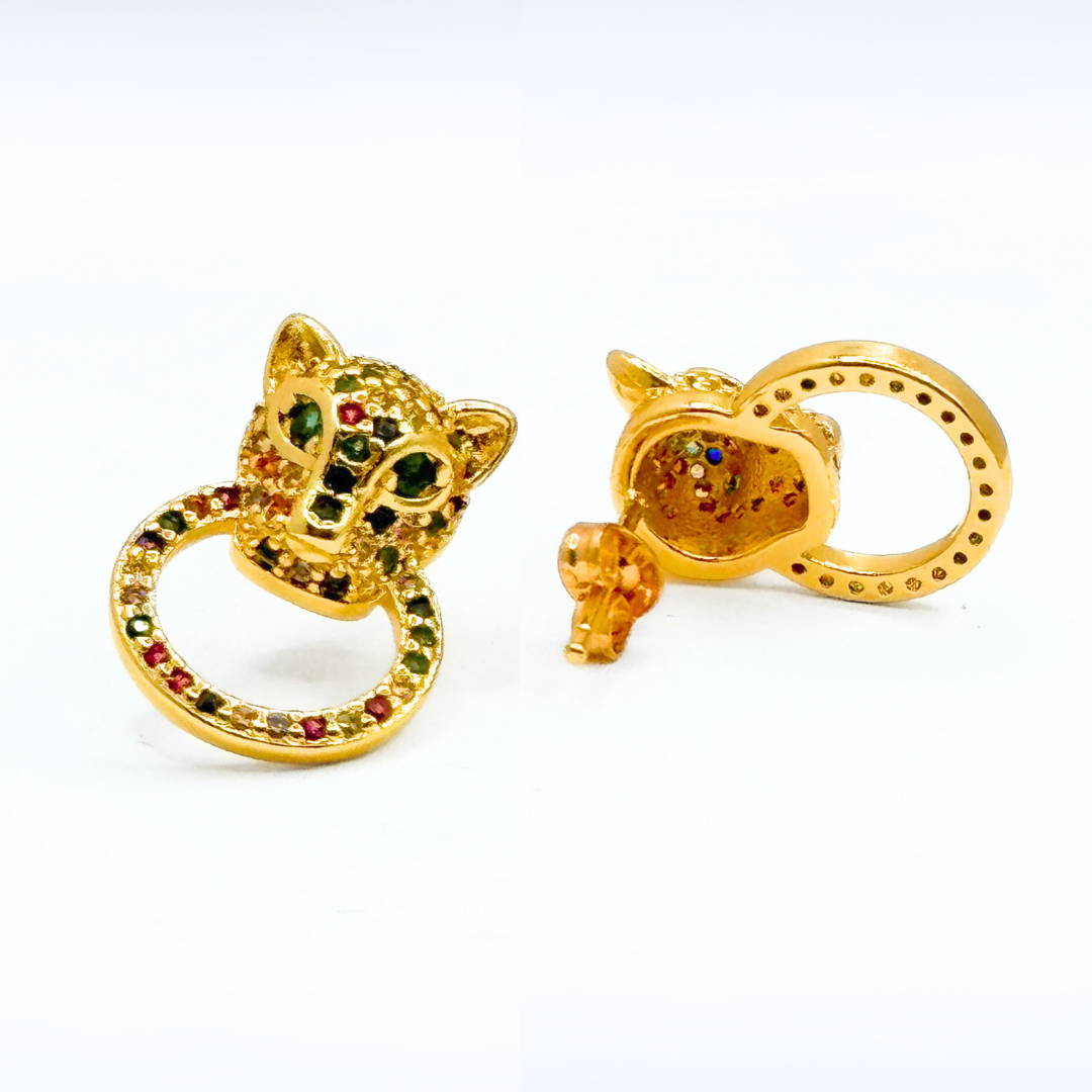 Aros Leopardo Rainbow - Gold