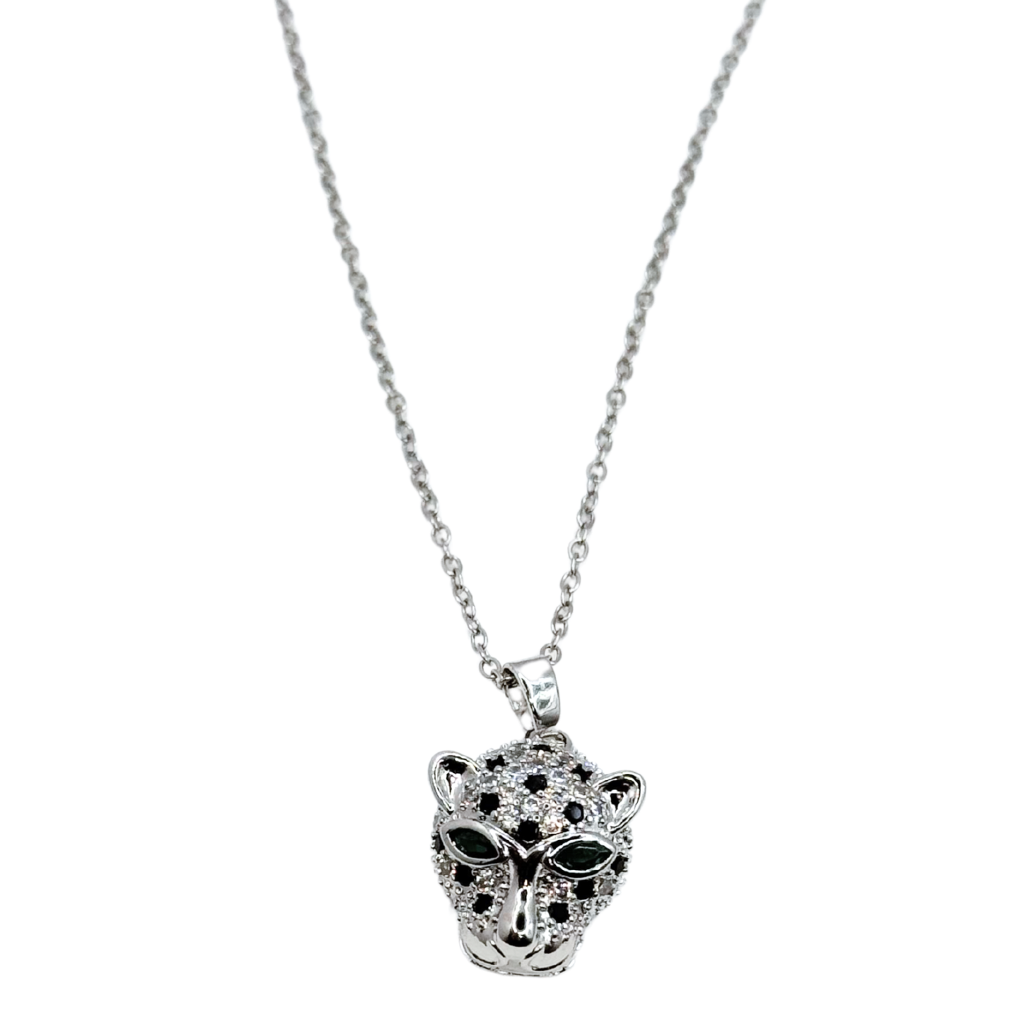 Collar Cabeza de Leopardo - Silver