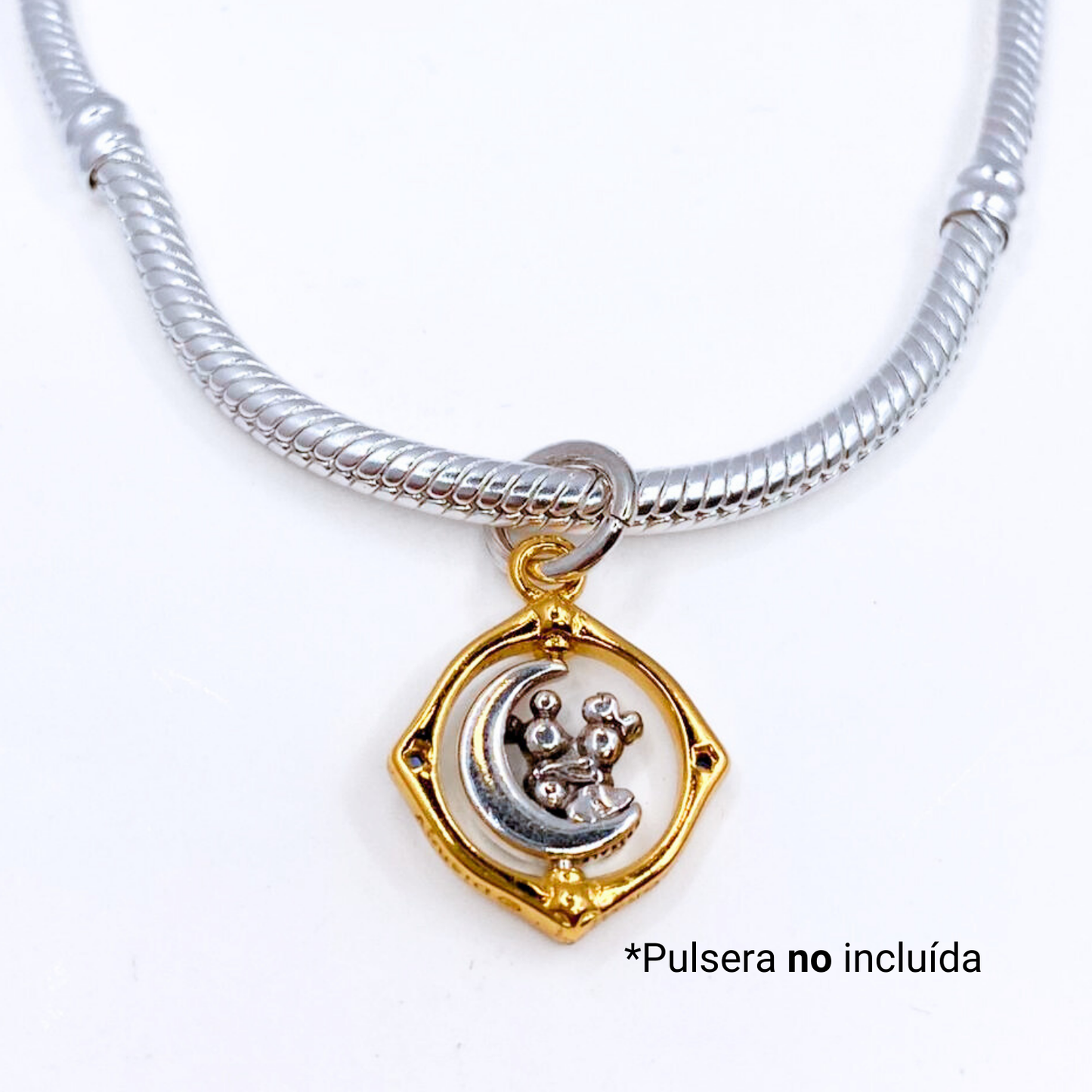 Charm Luna Giratoria Mickey & Minnie - Gold