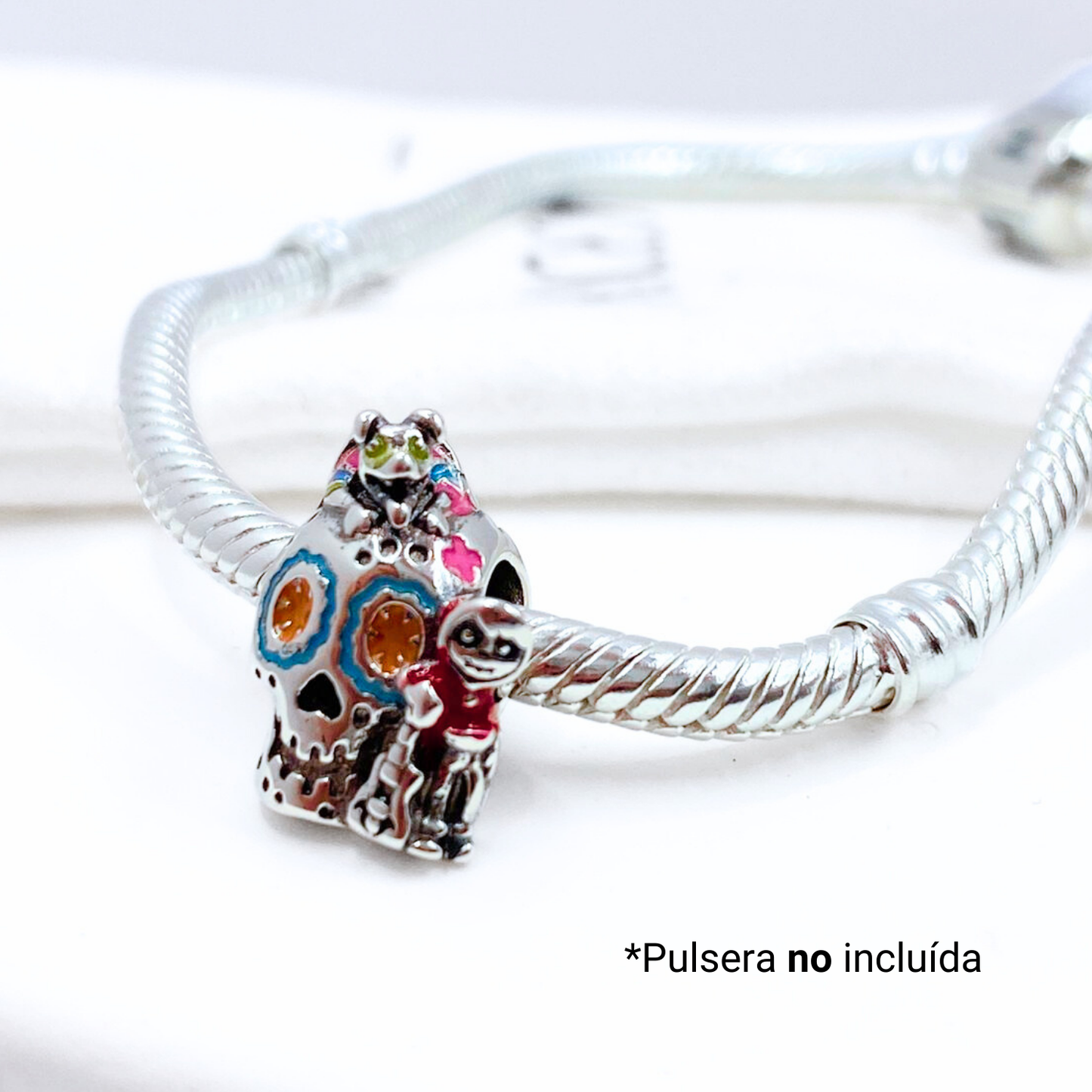 Charm de Calavera Coco - Silver