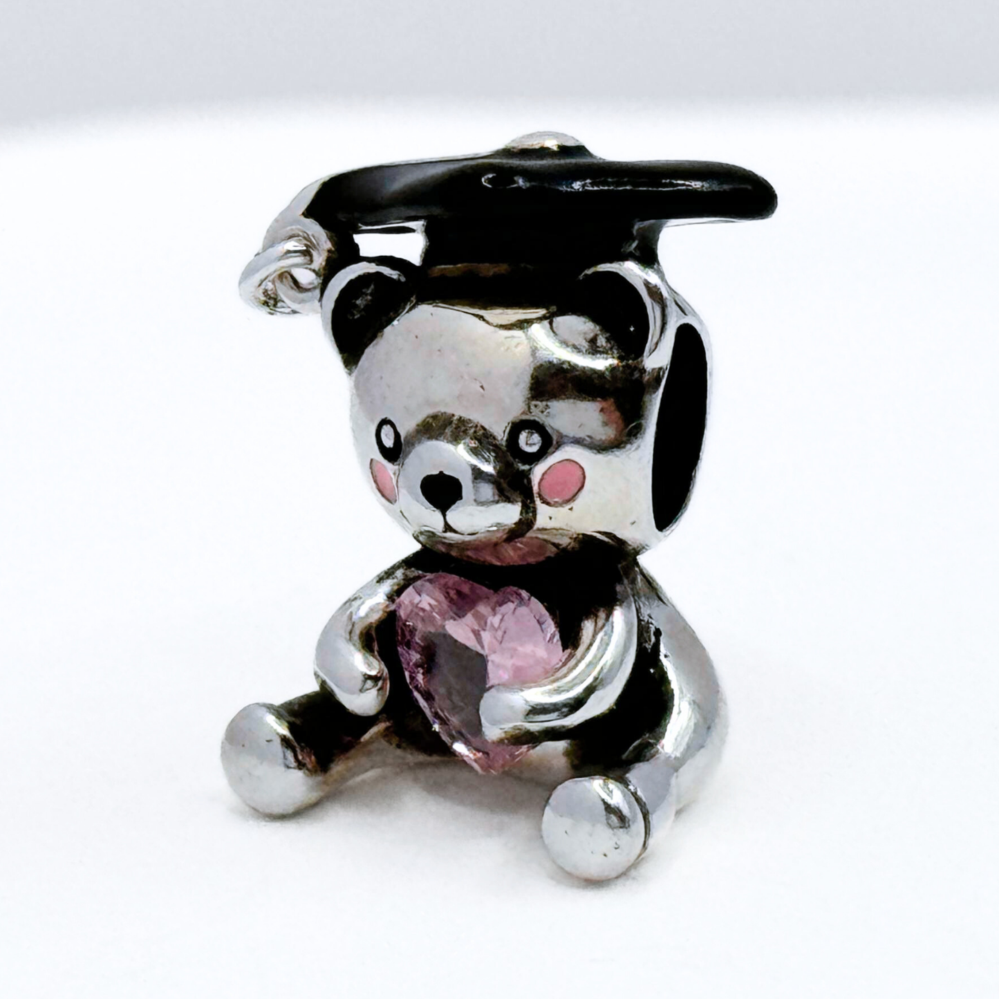 Charm Oso Graduado - Silver