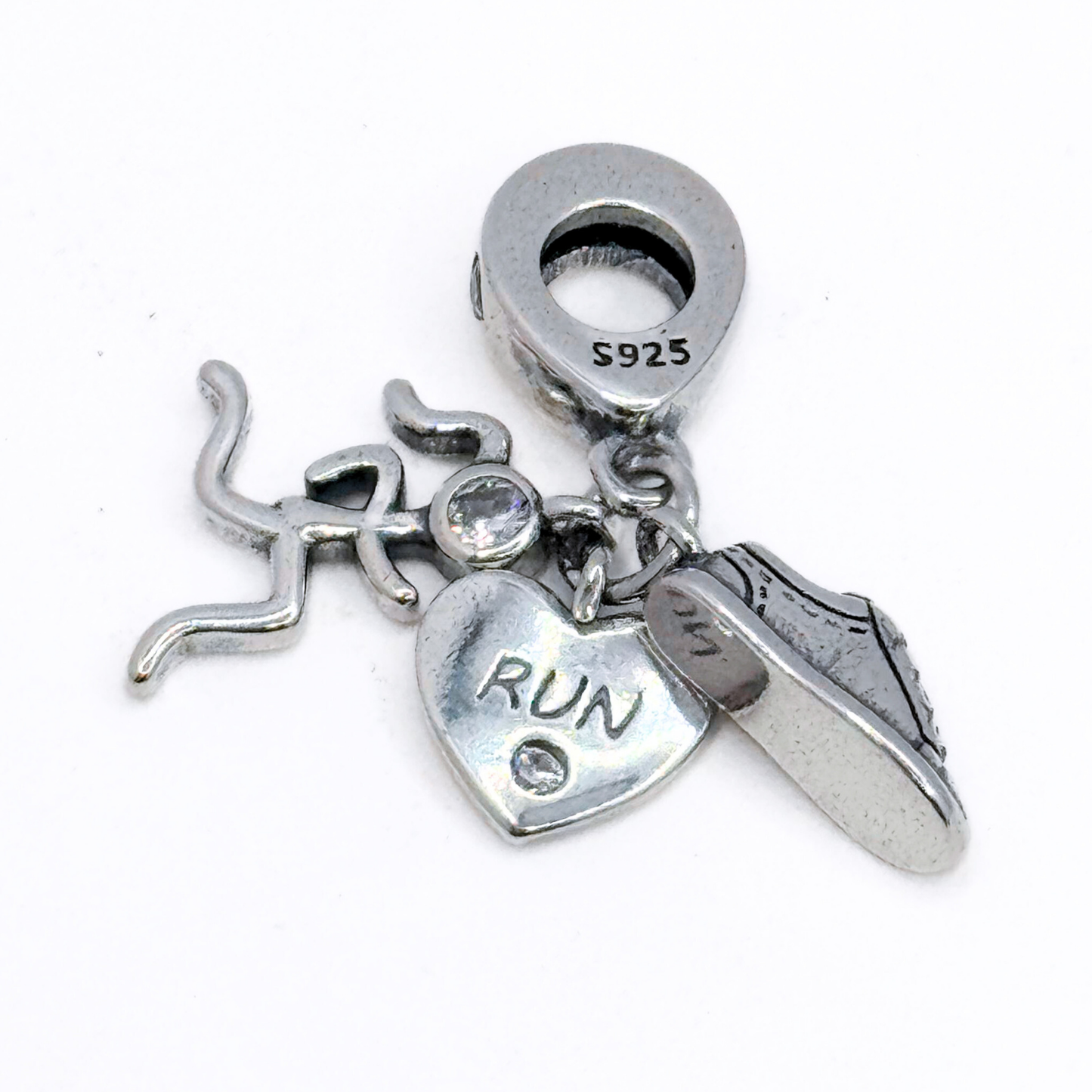 Charm "I Love Run" - Silver