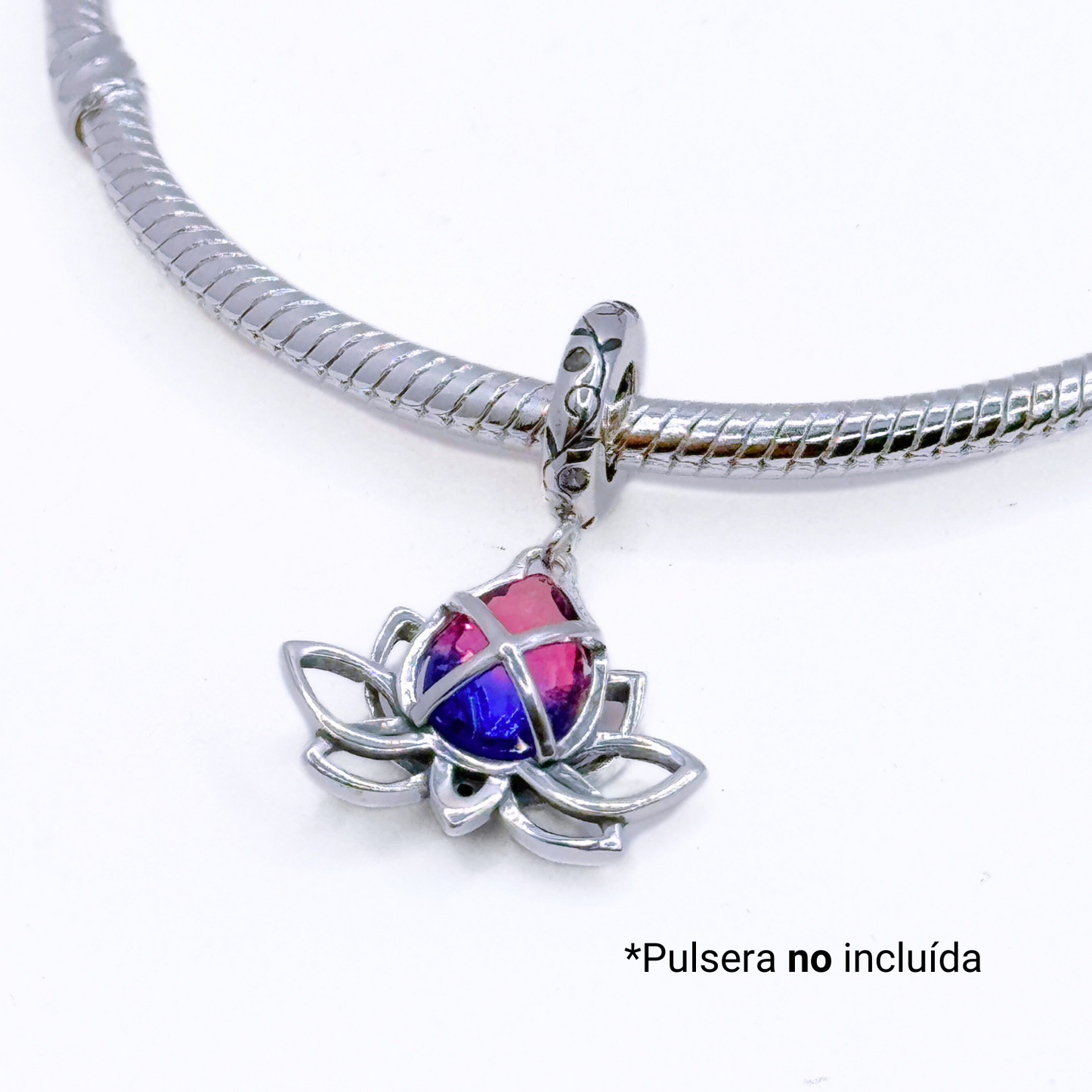 Charm Colgante Flor de Loto - Silver