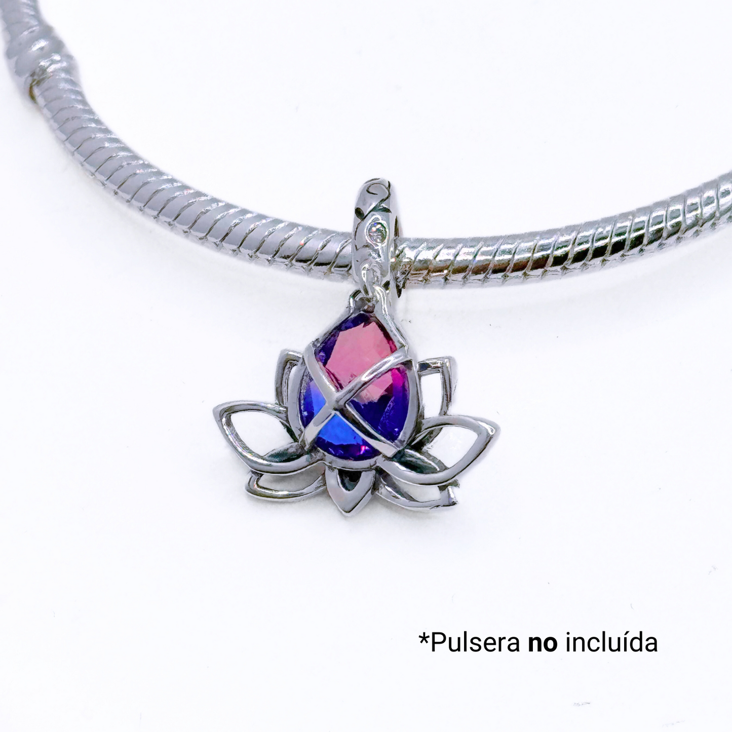 Charm Colgante Flor de Loto - Silver