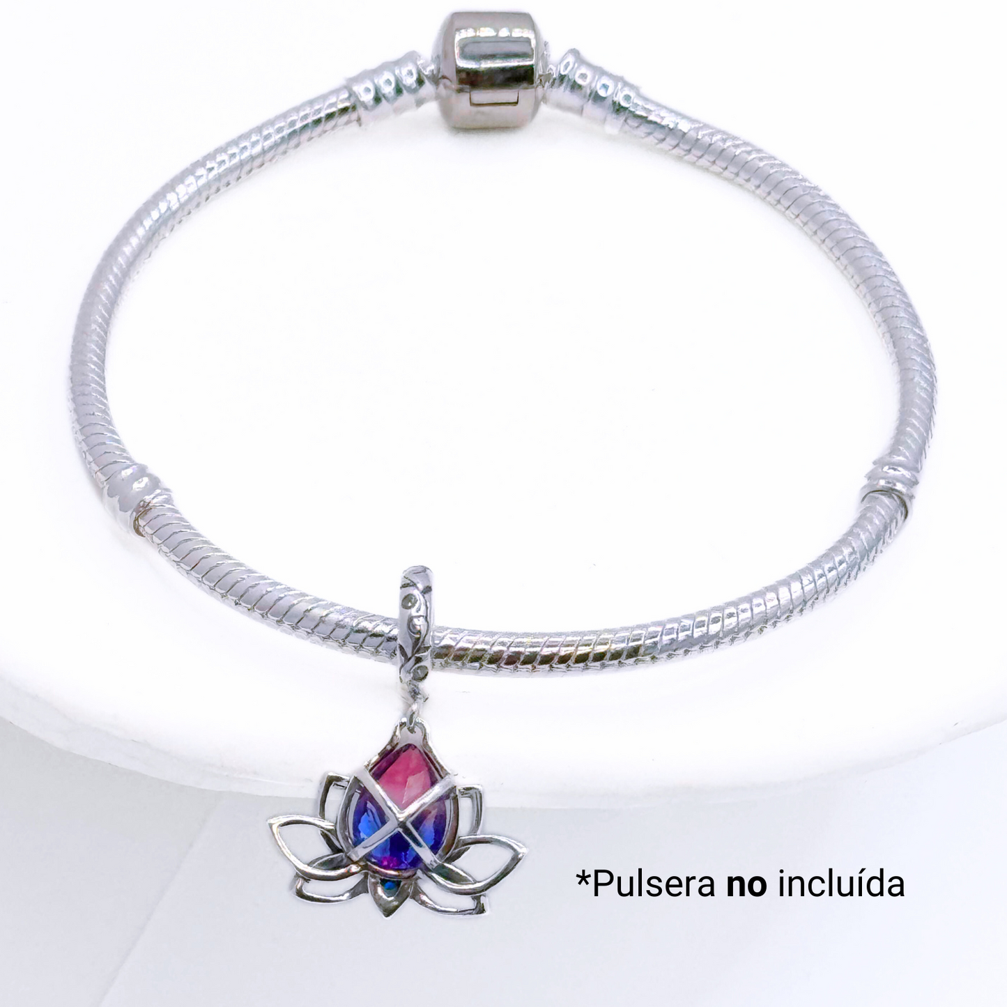 Charm Colgante Flor de Loto - Silver