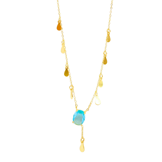 Collar Aguamarina - Gold