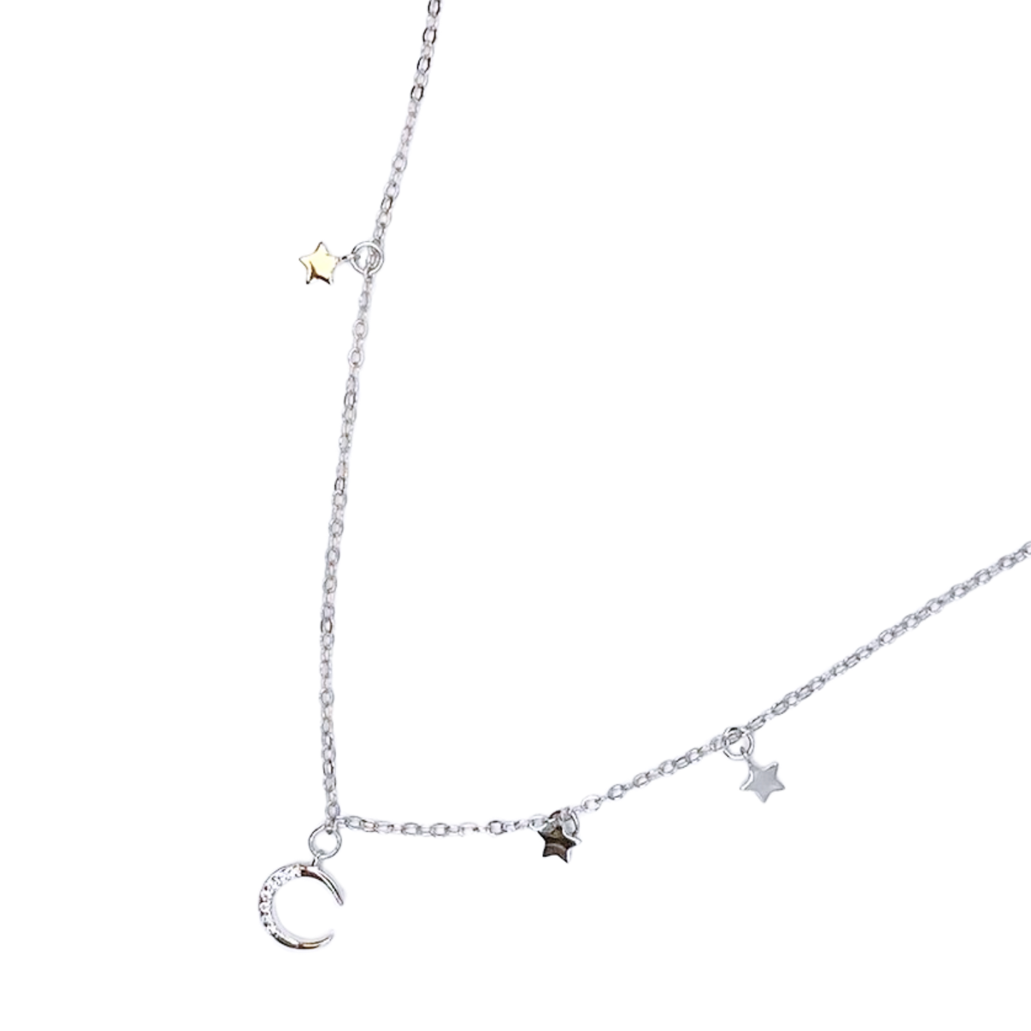 Collar Luna y Estrellas - Silver