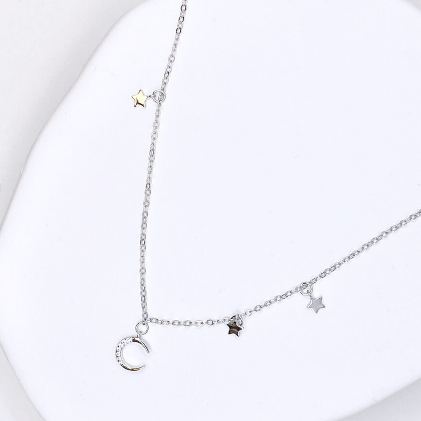 Collar Luna y Estrellas - Silver