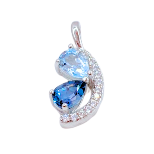 Collar Topacio y Aguamarina - Silver