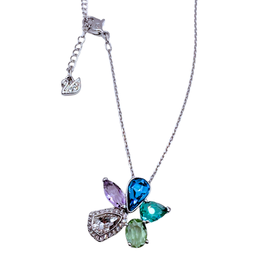 Collar Flor Cristral Austriaco - Silver