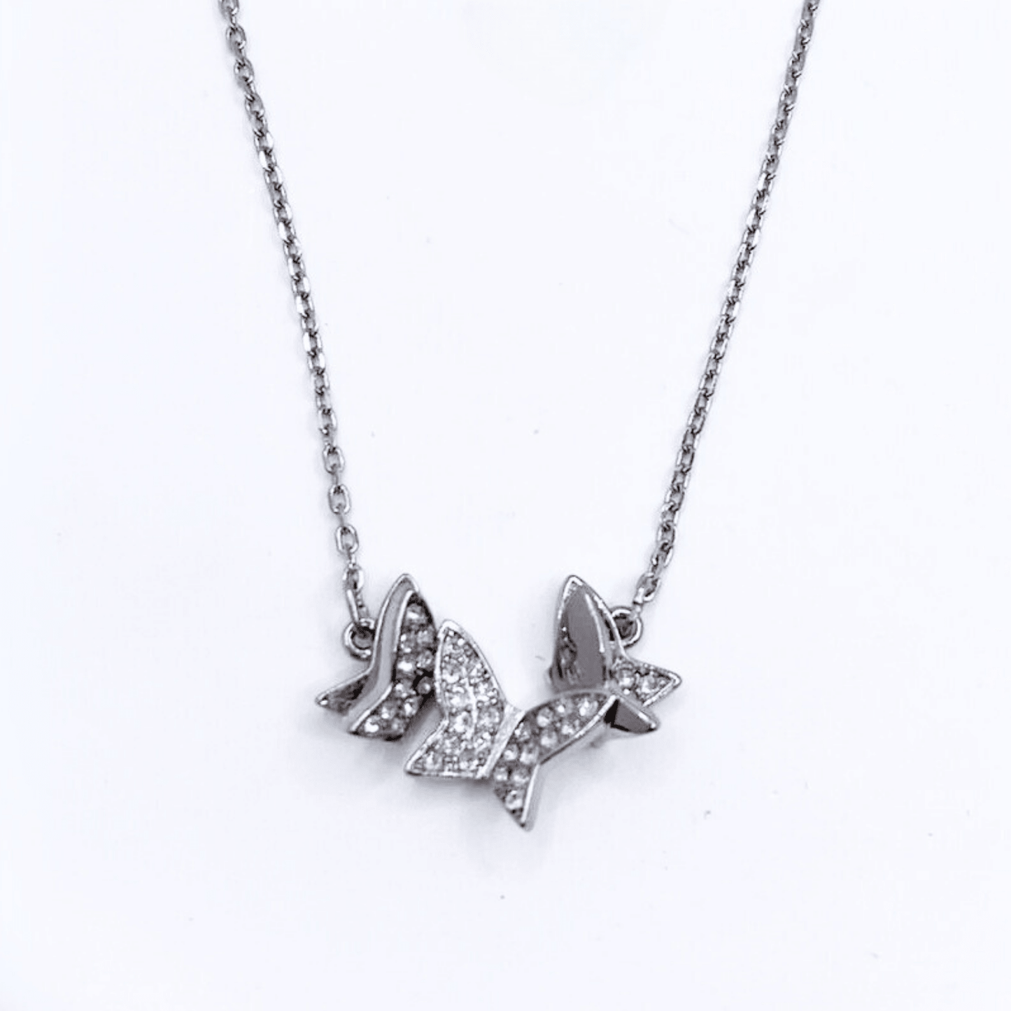 Collar Trío de Mariposas - Silver - Nordvik London